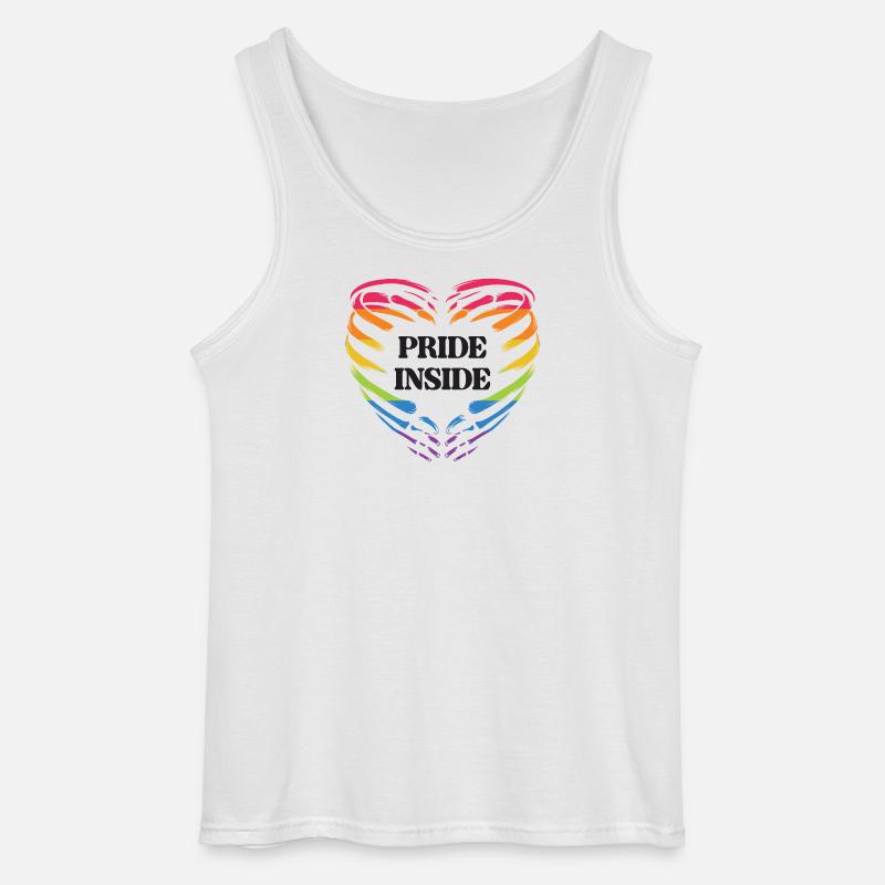 LGBT Pride Monat - Pride Inside - Gildan Männer Tank Top - Weiß