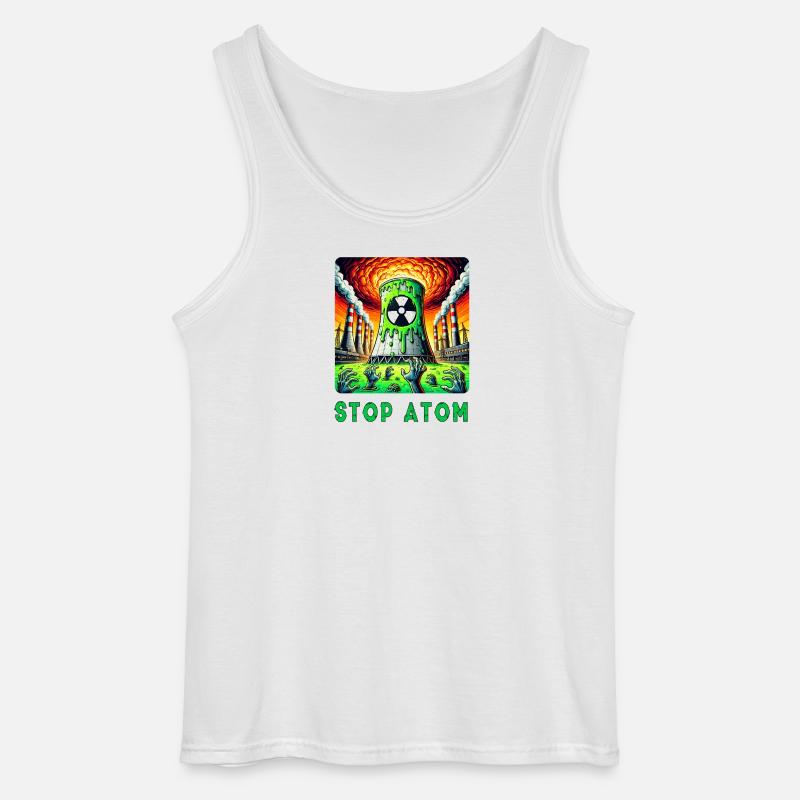 Stop Atom – Radioactive - Gildan Men’s Tank Top - white