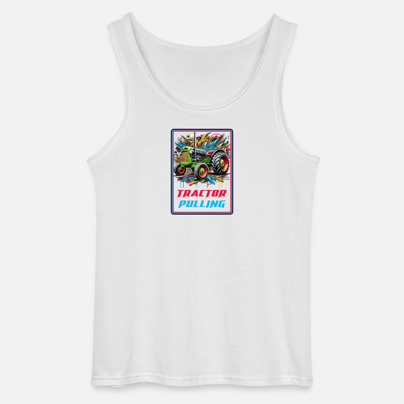 Tractor Pulling Power - Gildan Männer Tank Top - Weiß