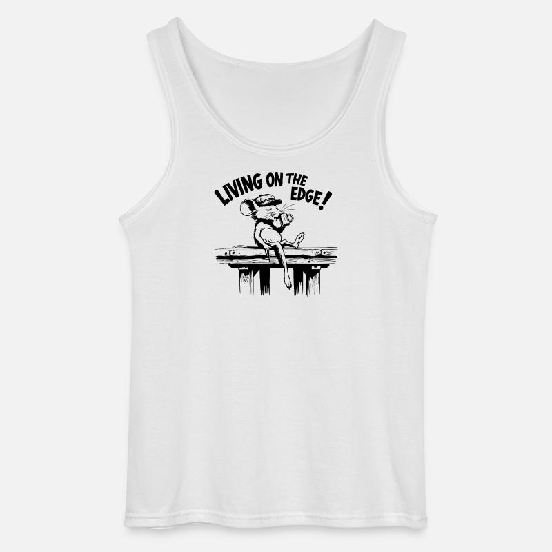 , die am Rande des Abgrunds lebt - Gildan Männer Tank Top - Weiß