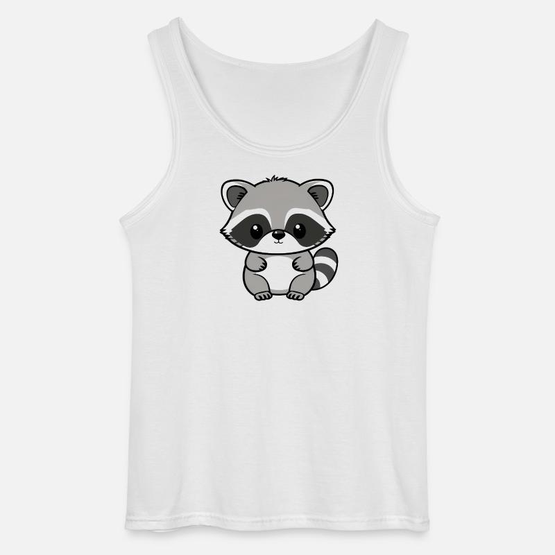 Waschbär - Gildan Männer Tank Top - Weiß