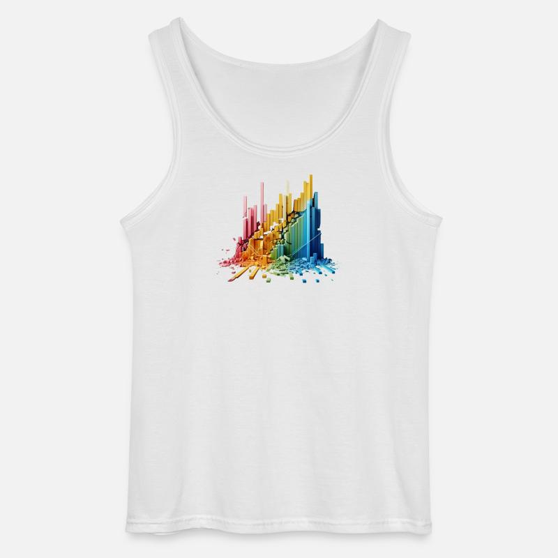 Frequenz-Wand - Gildan Männer Tank Top - Weiß