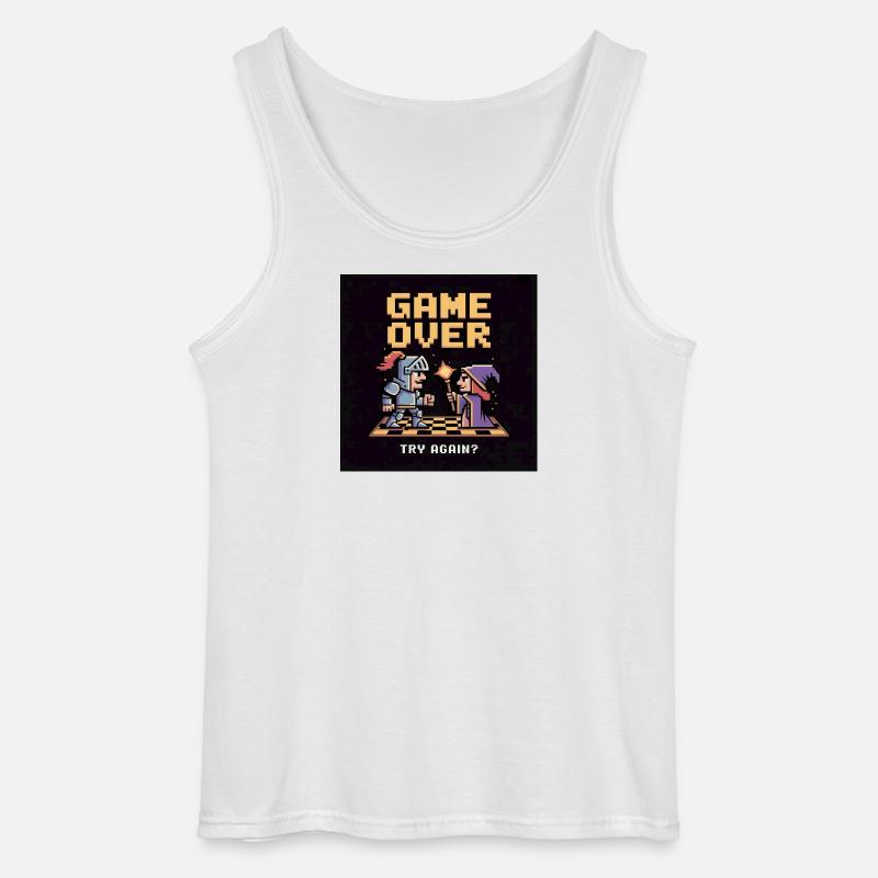 Game Over Pixel Duel Design - Gildan Männer Tank Top - Weiß