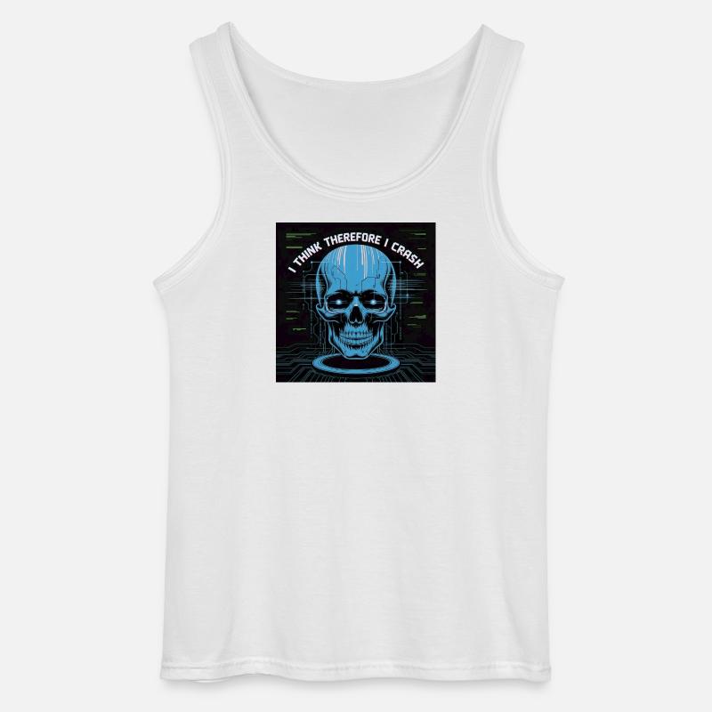Kybernetisches Skelett der Reflexion - Gildan Männer Tank Top - Weiß