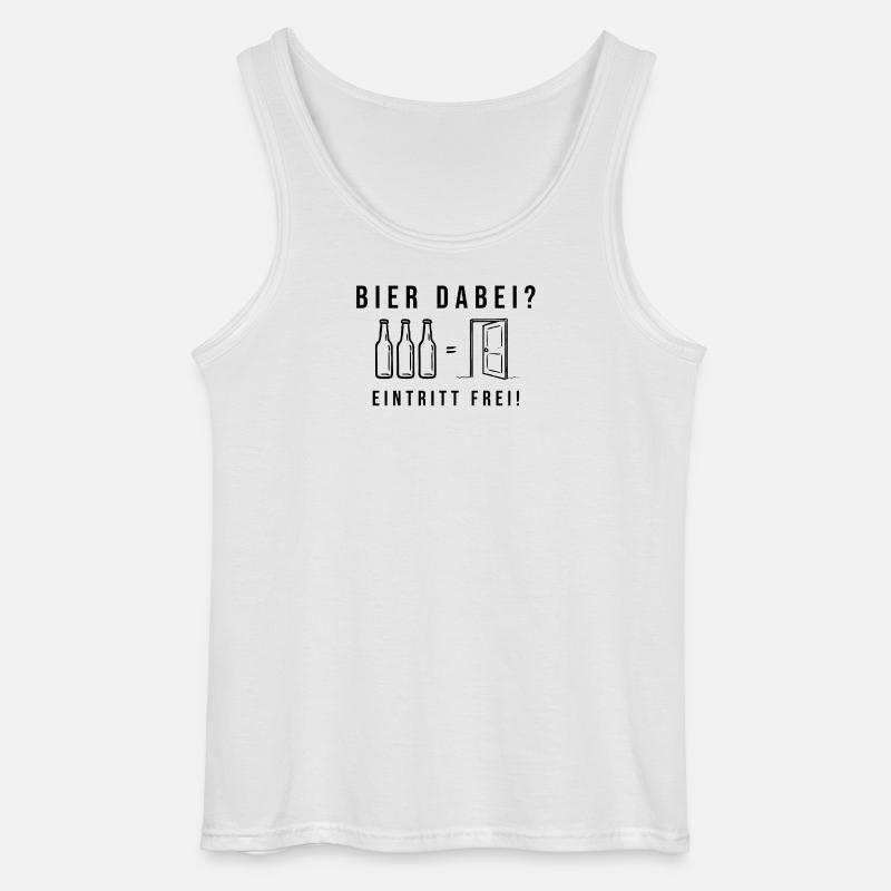 Bier dabei Eintritt frei Biersprüche Biergeschenk - Gildan Männer Tank Top - Weiß