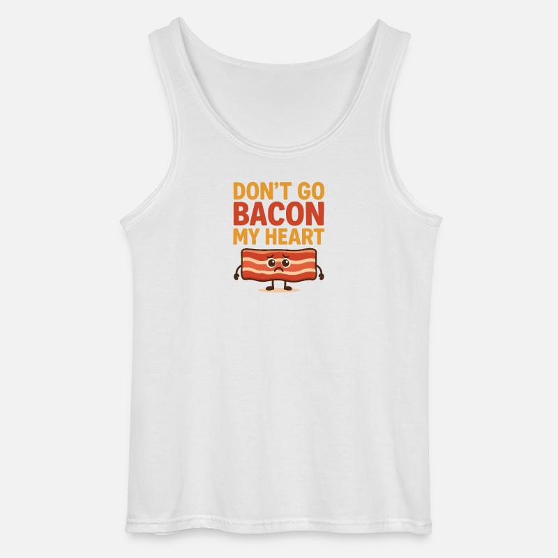 Bacon Heart Graffiti Design - Gildan Men’s Tank Top - white