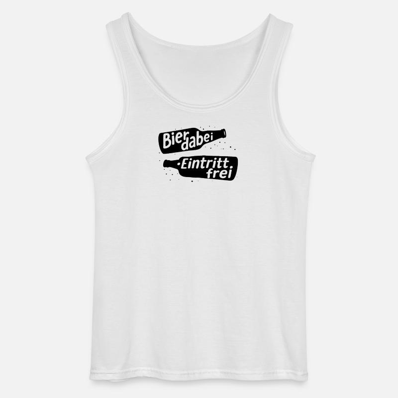 bier dabei eintritt frei - Gildan Männer Tank Top - Weiß
