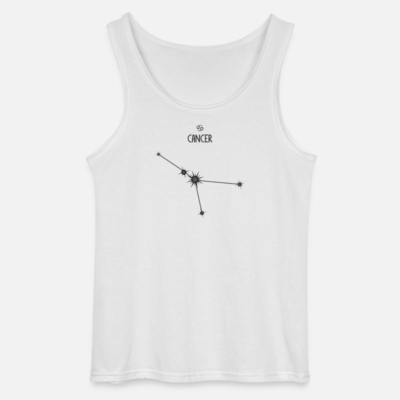 Krebs Sternzeichen Sternbild Sternbild Schwarz & Grau - Gildan Männer Tank Top - Weiß