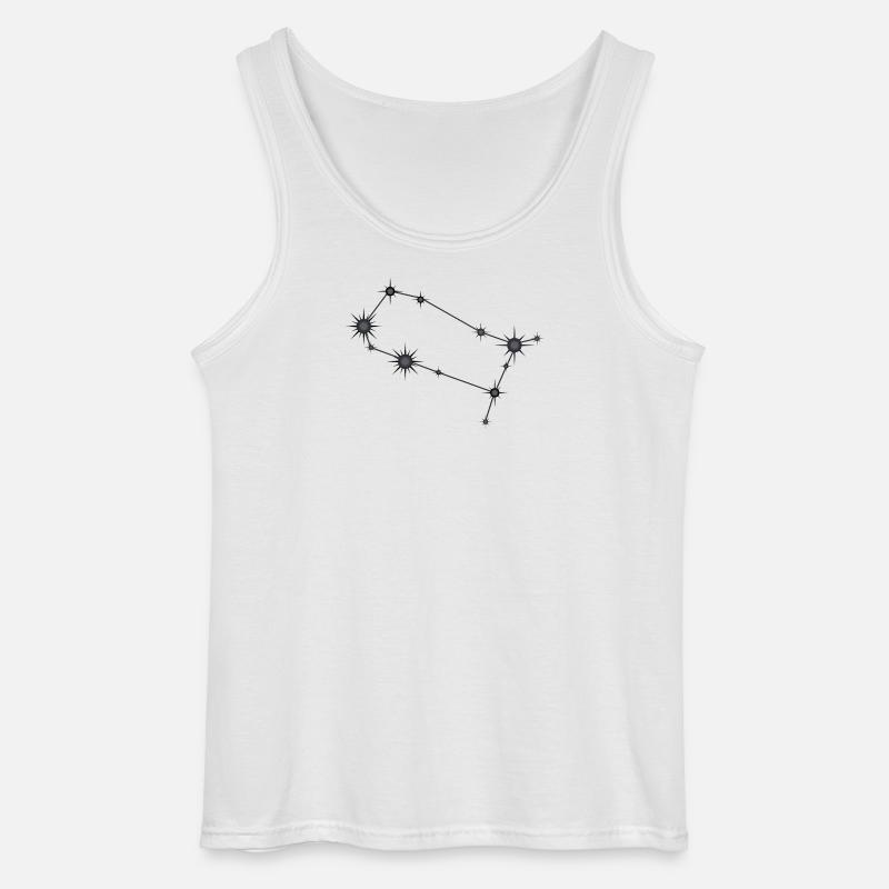 Zwillinge Sternbild Sternzeichen Schwarz & Grau - Gildan Männer Tank Top - Weiß