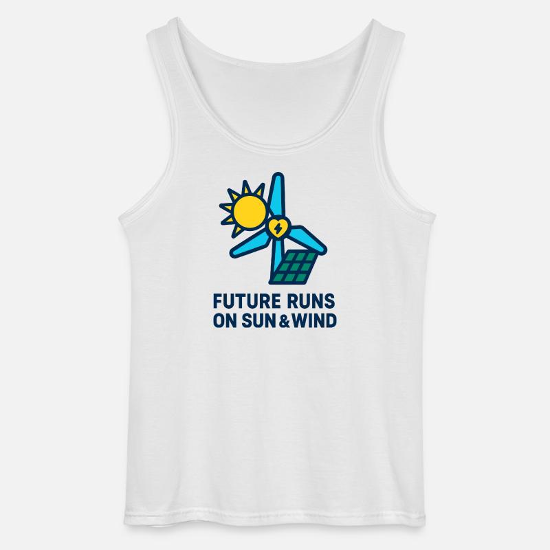 Future Runs on Sun & Wind - Gildan Männer Tank Top - Weiß