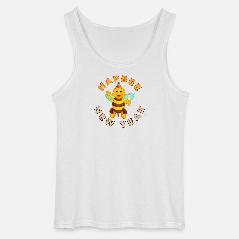 HAPBEE Neujahr mit Text 2 - Gildan Männer Tank Top - Weiß