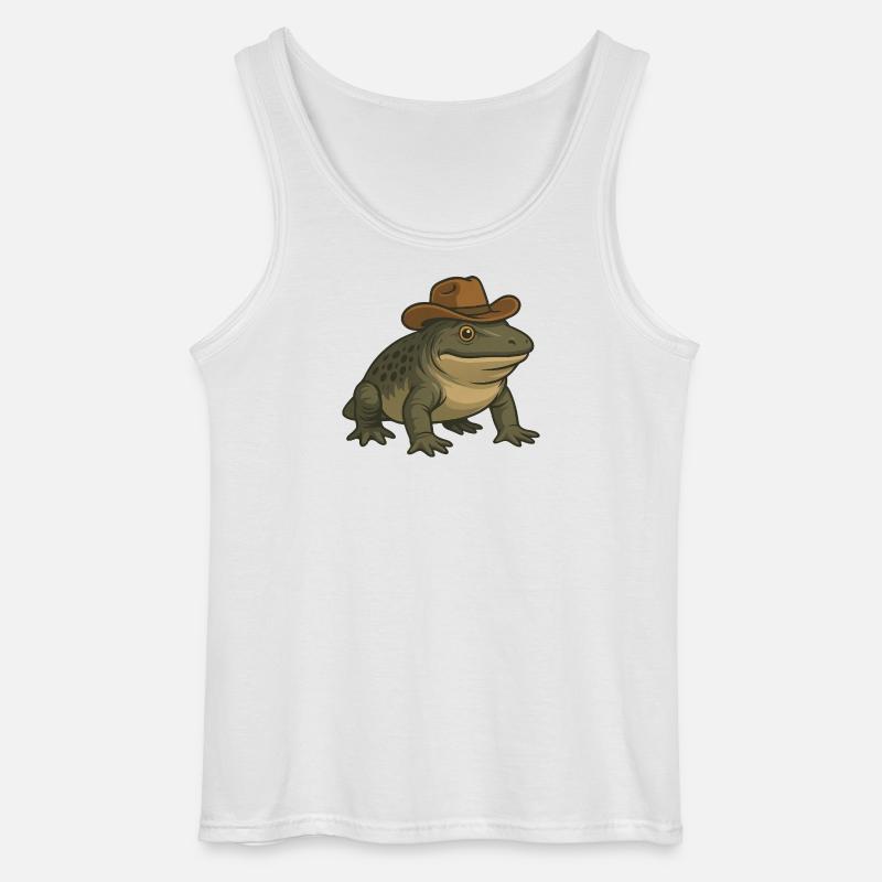 Urzeitliches Amphibium Cartoon Texas Evolution - Gildan Männer Tank Top - Weiß