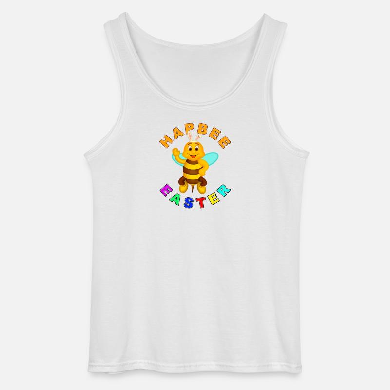 HAPBEE Ostern mit Text - Gildan Männer Tank Top - Weiß
