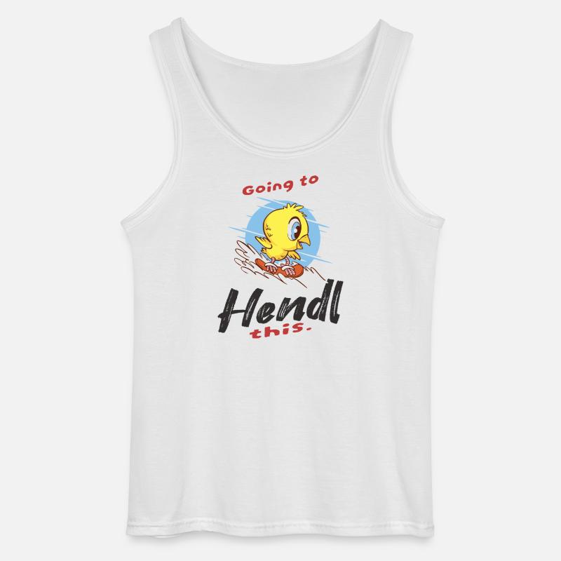 Adventurous bird on surfboards - Gildan Men’s Tank Top - white