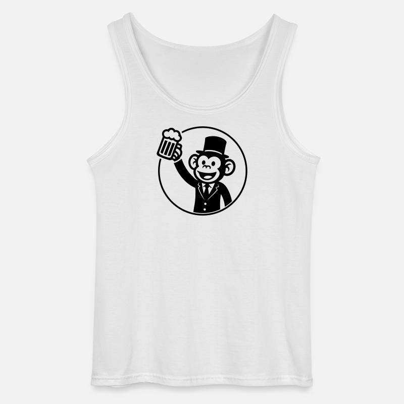 Affe Bräutigam Junggeselle Bier - Gildan Männer Tank Top - Weiß