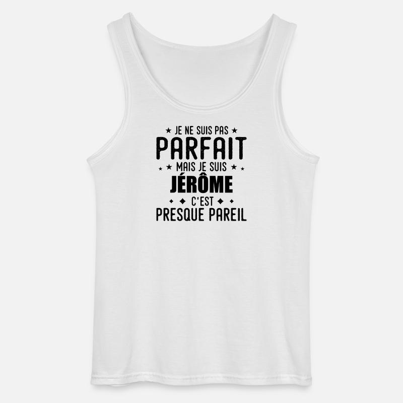 Jerome: authentisch, unvollkommen, Top, Perfektion - Gildan Männer Tank Top - Weiß