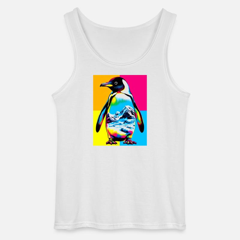 Pinguin - Gildan Männer Tank Top - Weiß