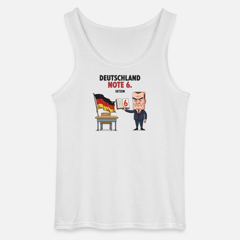 Deutschland Note 6 Motiv mit Lehrer  - Gildan Männer Tank Top - Weiß