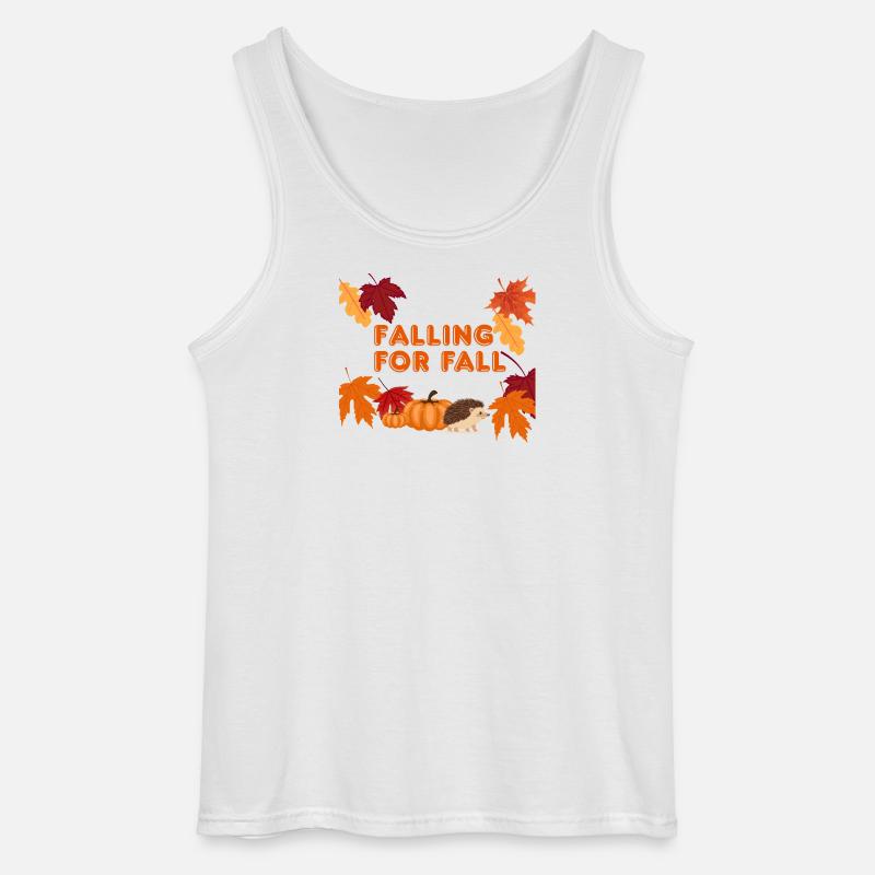 Falling Fall - Gildan Männer Tank Top - Weiß