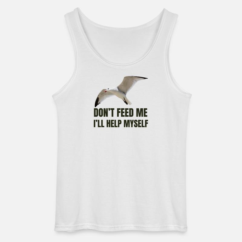 Möwe mit mutigem Statement - Gildan Männer Tank Top - Weiß