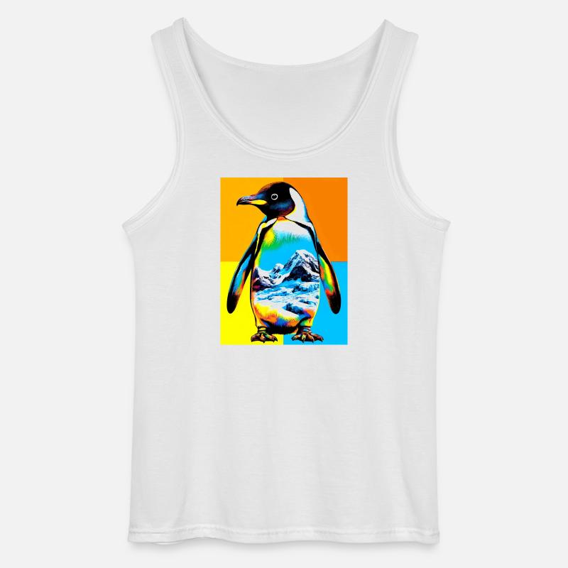 Pinguin - Gildan Männer Tank Top - Weiß