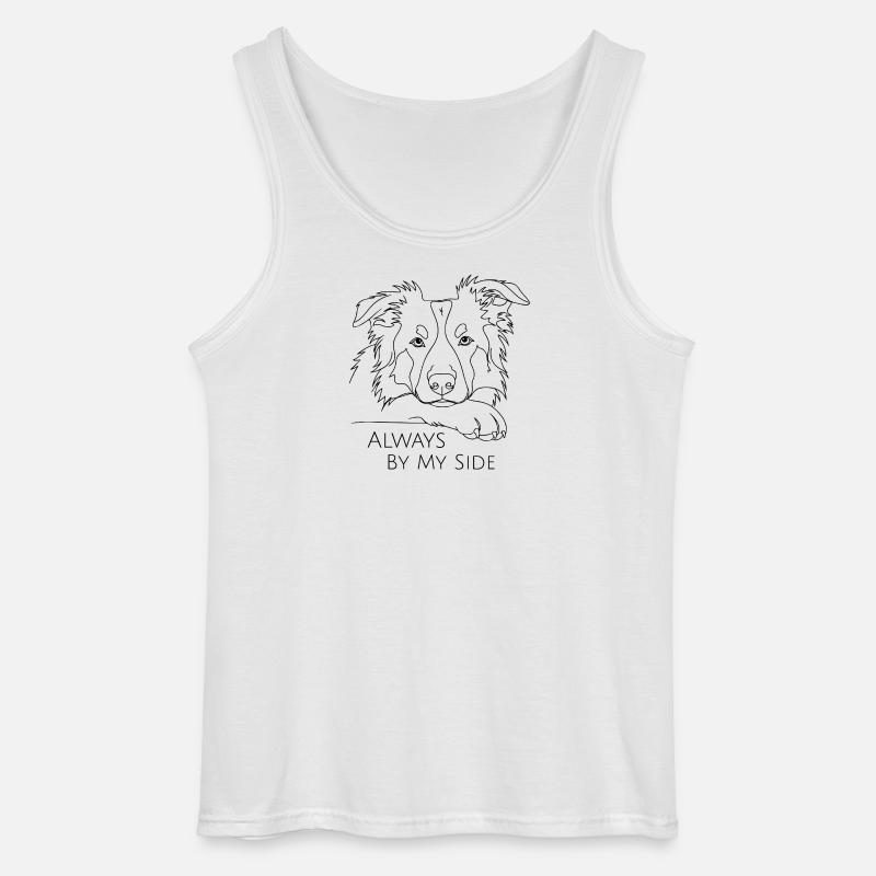 Australian Shepherd Always By My Side - Gildan Männer Tank Top - Weiß