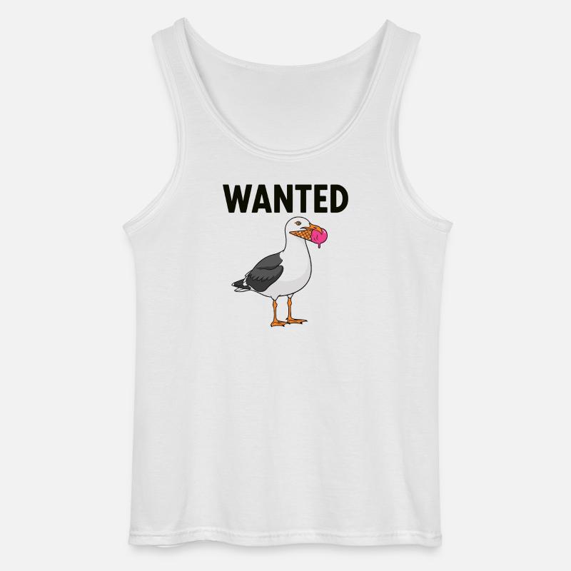 Gesucht Möwe Eiscreme Abenteuer - Gildan Männer Tank Top - Weiß