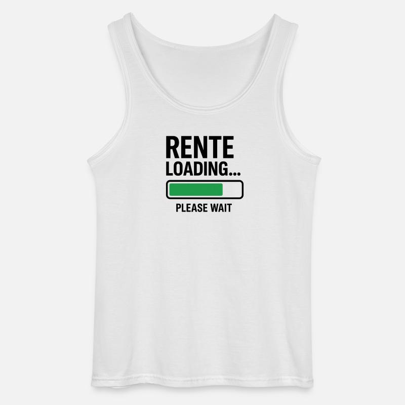 Rente Loading please wait - Gildan Männer Tank Top - Weiß