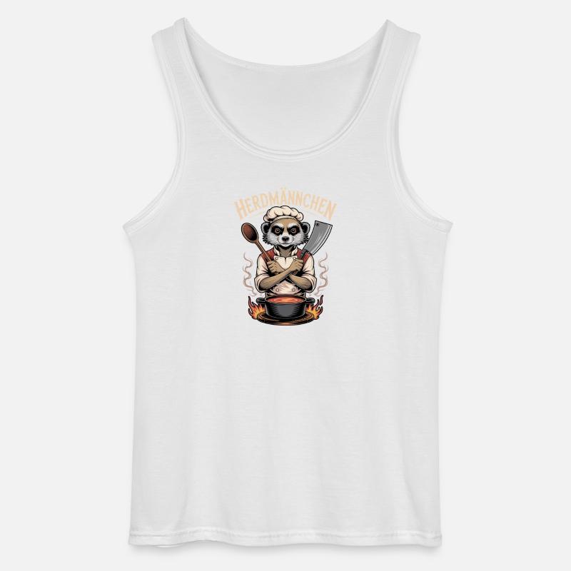 Herdmannchen Kochen Lustiger Koch Herdmannchen - Gildan Männer Tank Top - Weiß