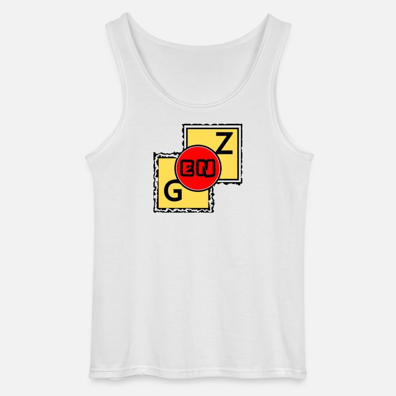 GEN Z Blocks - Gildan Men’s Tank Top - white