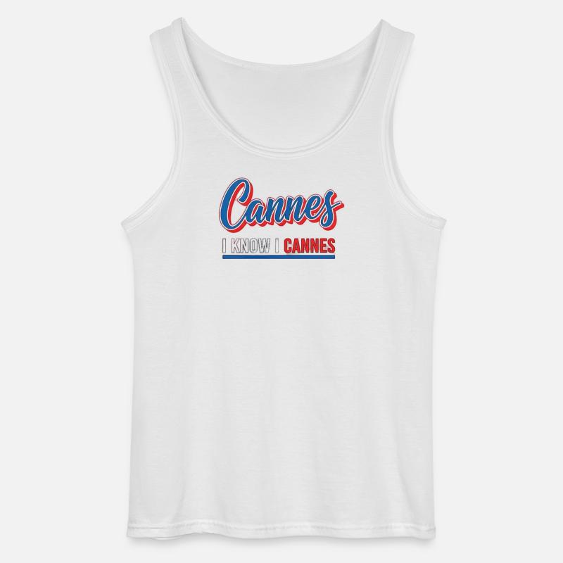 I know I Cannes Retro Design - Gildan Männer Tank Top - Weiß