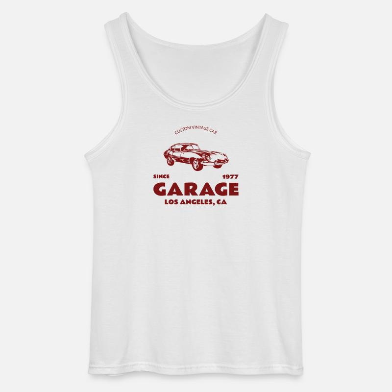Custom Oldtimer – Garage Los Angeles - Gildan Männer Tank Top - Weiß
