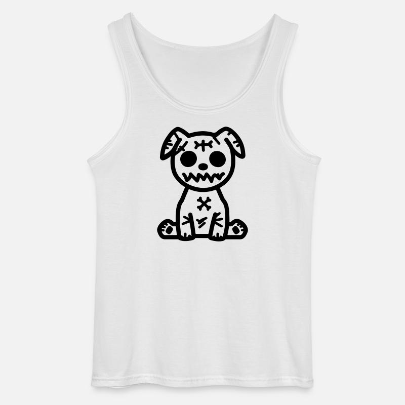 Hund Zombie - Gildan Männer Tank Top - Weiß