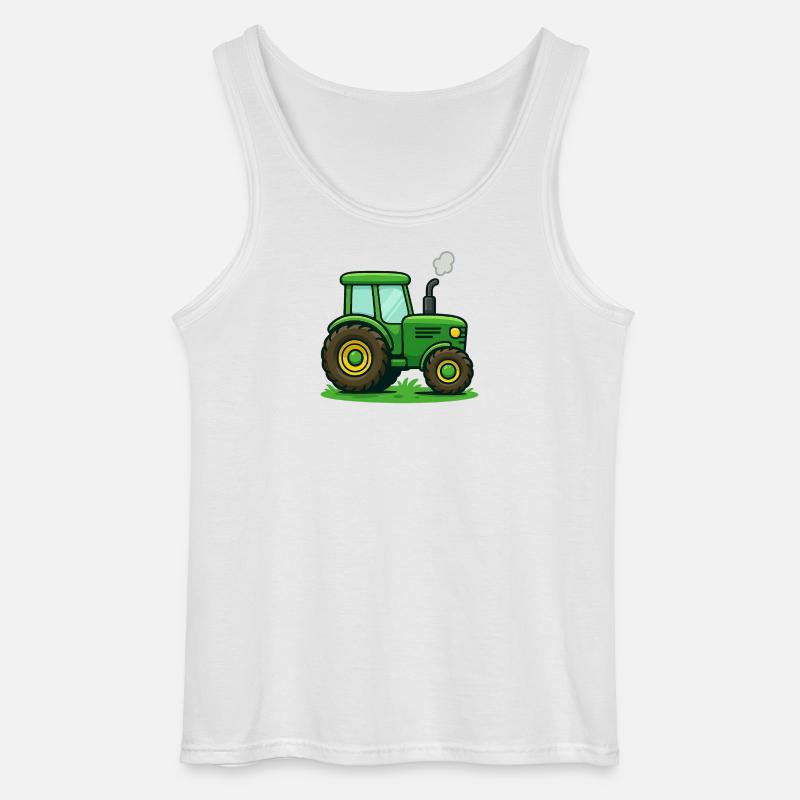 Traktor Kinder Geschenkidee - Gildan Männer Tank Top - Weiß