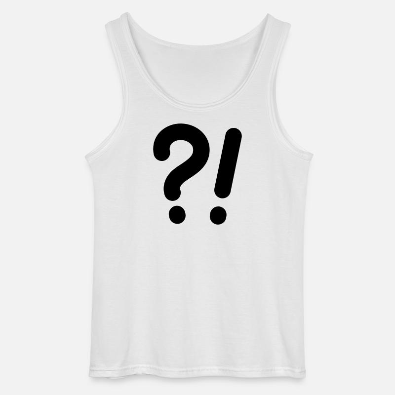 Points d’interrogation et points d’exclamation - Débardeur Gildan Homme - blanc