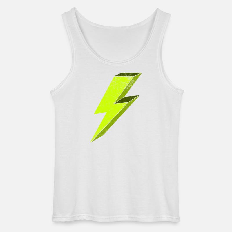 Leuchtende Elektroblitz-Illustration 3D - Gildan Männer Tank Top - Weiß