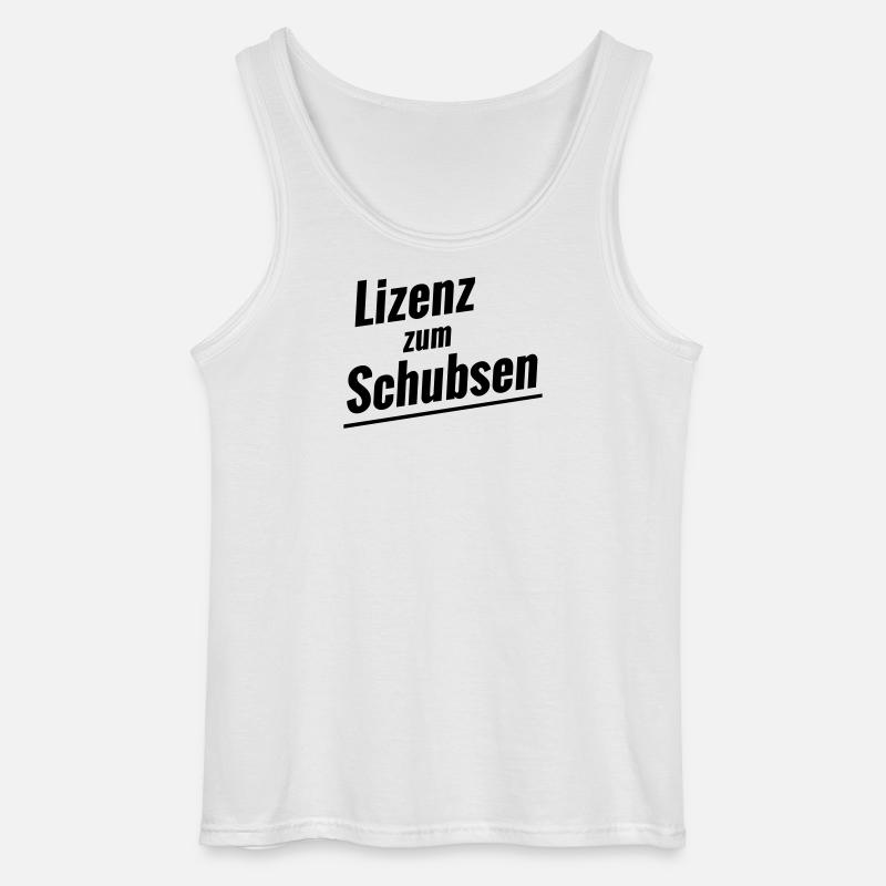 Lizenz zum Schubsen - Gildan Männer Tank Top - Weiß