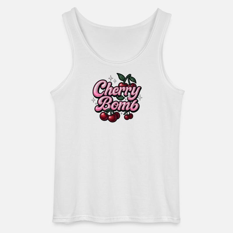cherry bomb / y2k statement design - Gildan Männer Tank Top - Weiß