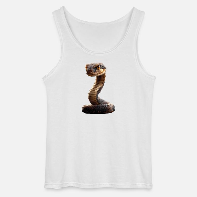 snake, python, cobra, rattlesnake, snakes - Gildan Men’s Tank Top - white