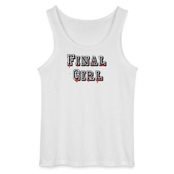 Final Girl - Gildan Men’s Tank Top - white - Front - AI Model Male 185 dark (185cm)