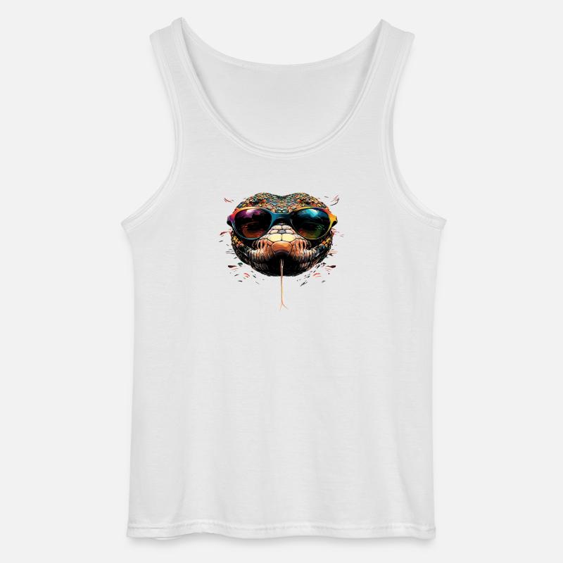 snake, python, cobra, rattlesnake, snakes - Gildan Men’s Tank Top - white
