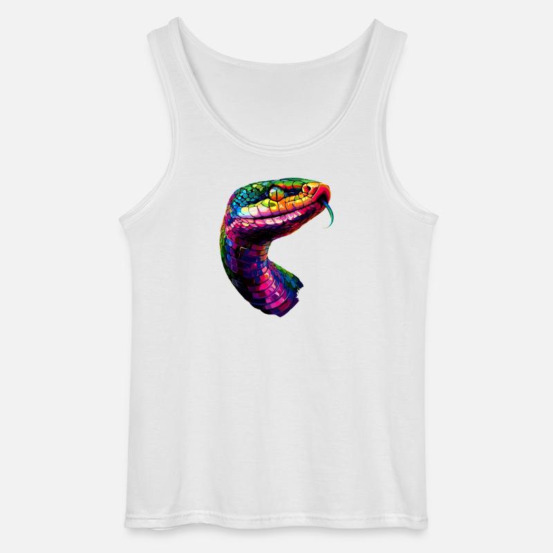 Schlange Python Kobra Klapperschlange Schlangen - Gildan Männer Tank Top - Weiß