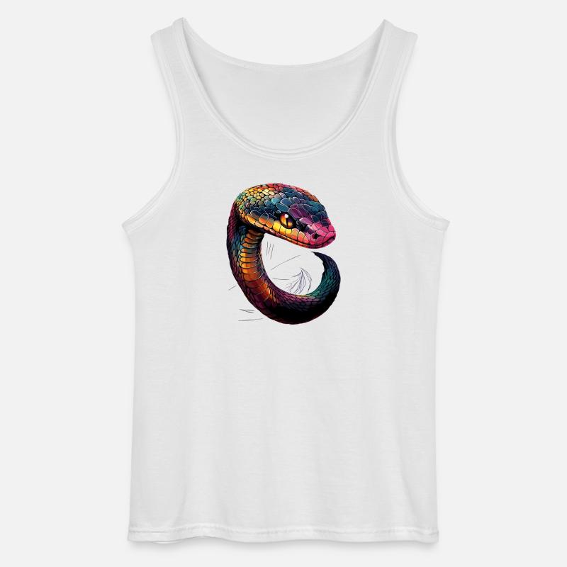 snake, python, cobra, rattlesnake, snakes - Gildan Men’s Tank Top - white