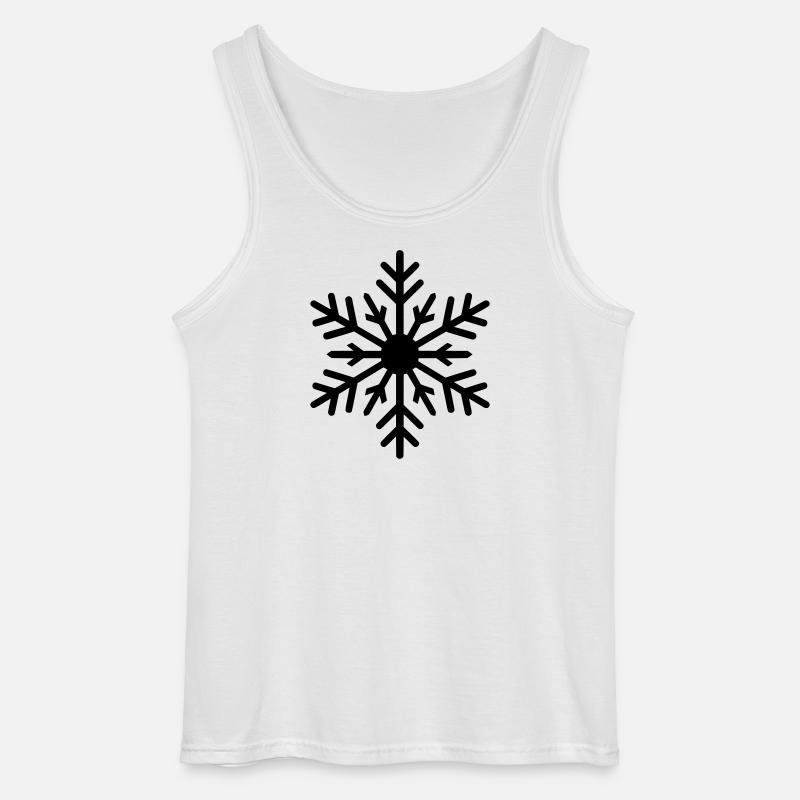 Schneeflocke, Eiskristall, Farbe variabel - Gildan Männer Tank Top - Weiß