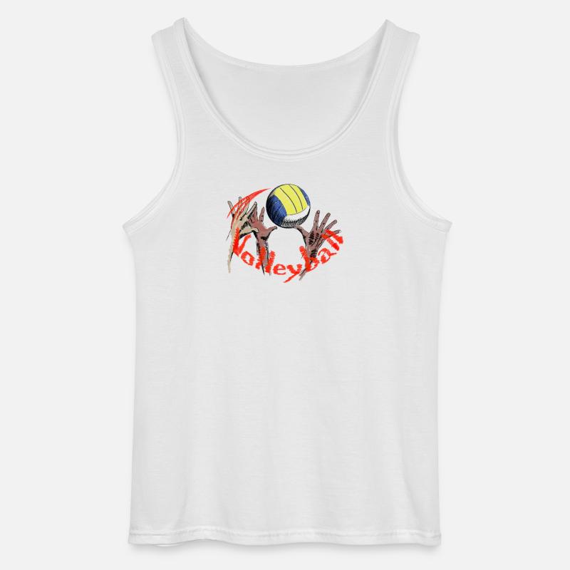 Siatkówka - Męski tank top Gildan - biały