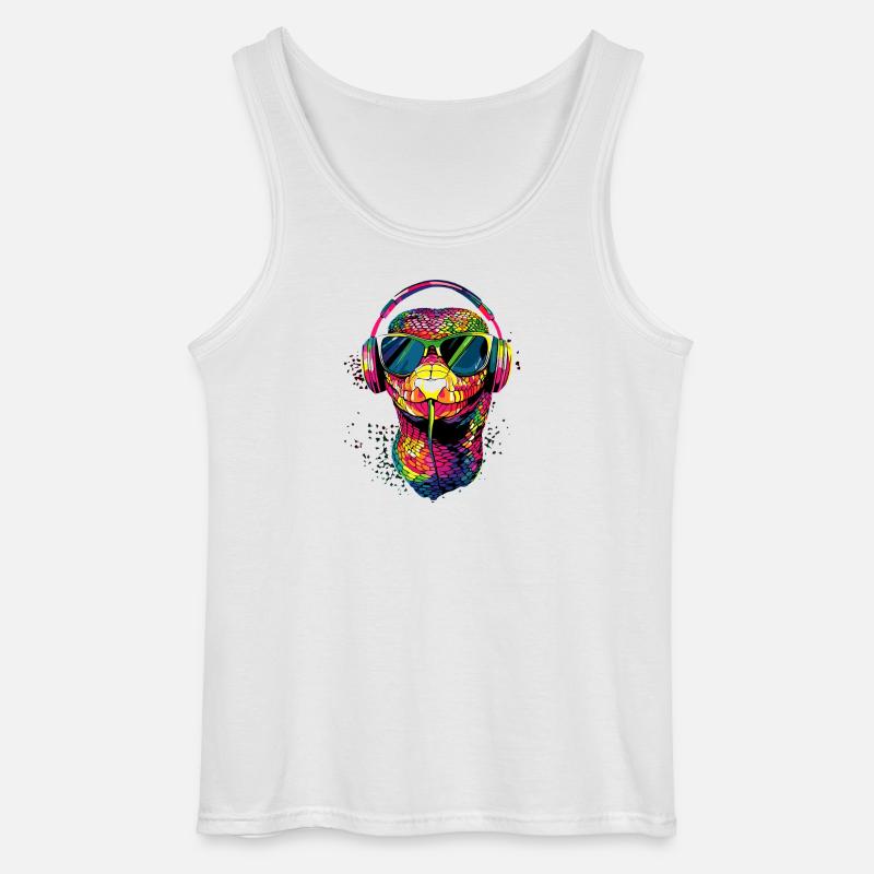 Schlange Python Kobra Klapperschlange Schlangen - Gildan Männer Tank Top - Weiß