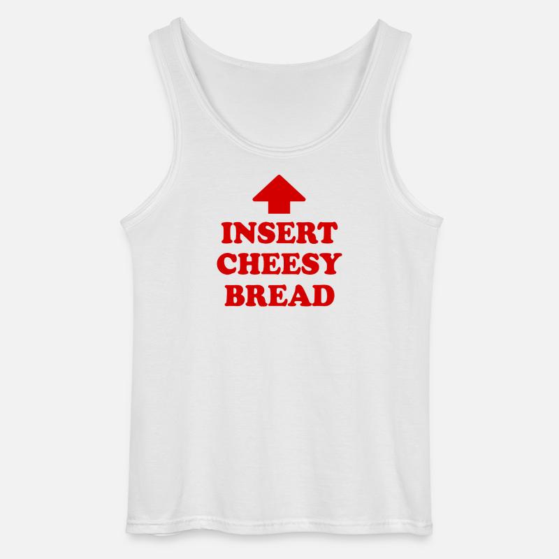 insert cheesy bread - Gildan Männer Tank Top - Weiß