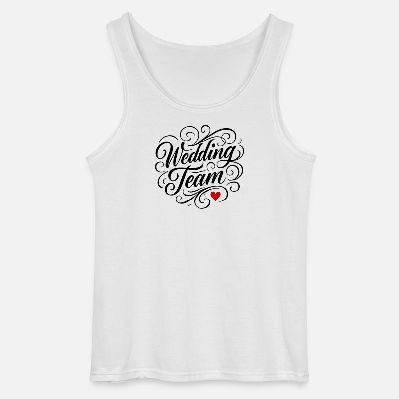 Bryllup Team Hjerte - Gildan tanktop til mænd - hvid