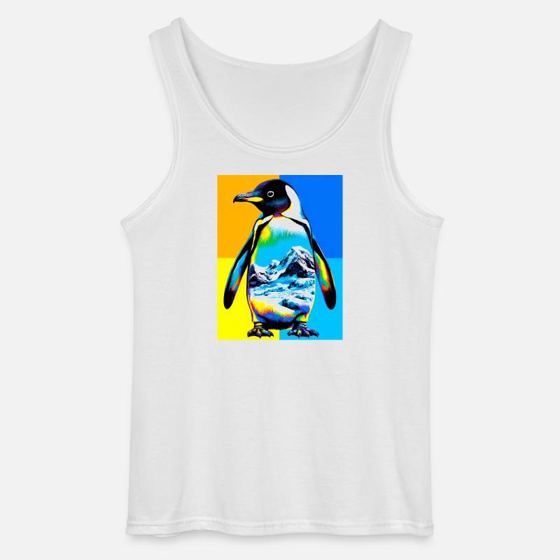 Pinguin - Gildan Männer Tank Top - Weiß