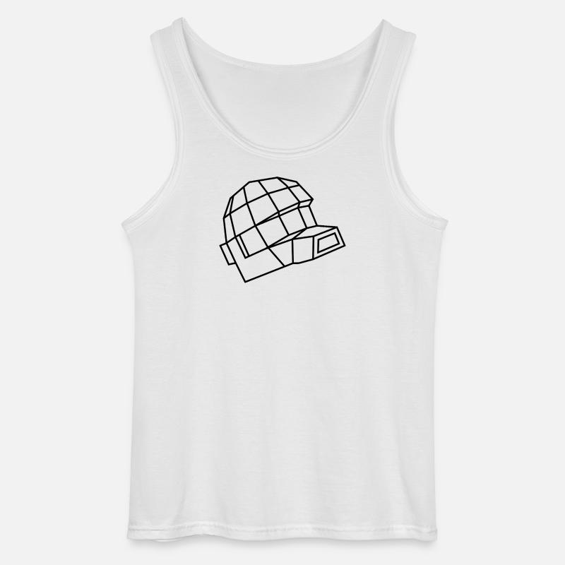 Daft Helm – Electro, Dance & Robot Style - Gildan Männer Tank Top - Weiß